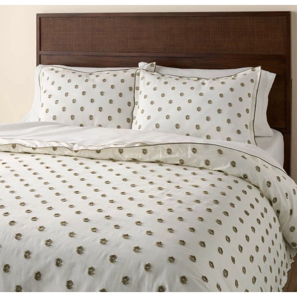 Full/Queen Clip Dobby Comforter Green - Hearth & Hand with Magnolia NEW